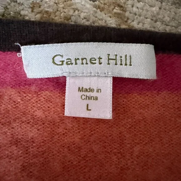 Garnet Hill Cashmere Striped Sweater - Picture 4 of 9